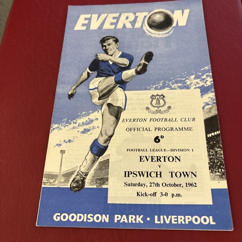 Everton ipswich 1962 vgc - 1962/63,